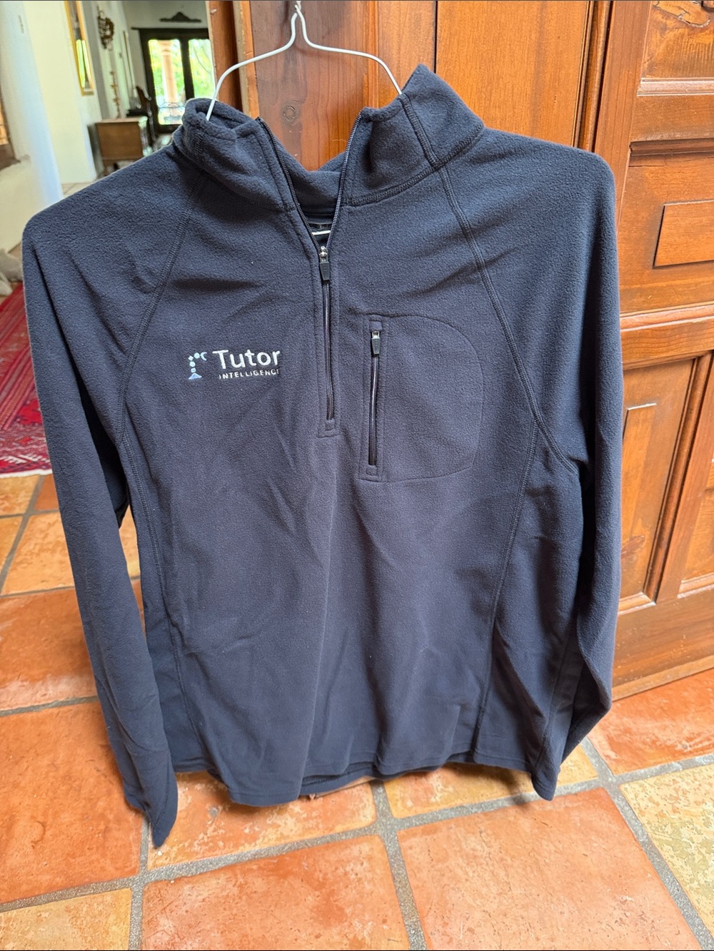 L.L. Bean Black Quarter-Zip Fleece Pullover